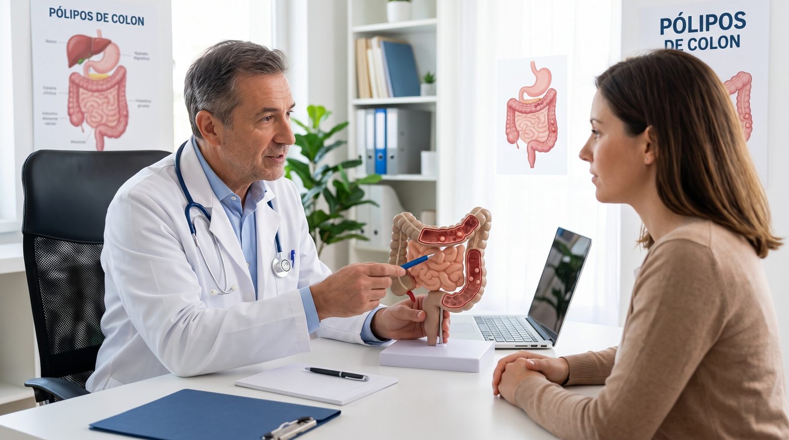 Evaluación de pólipos de colon mediante colonoscopia